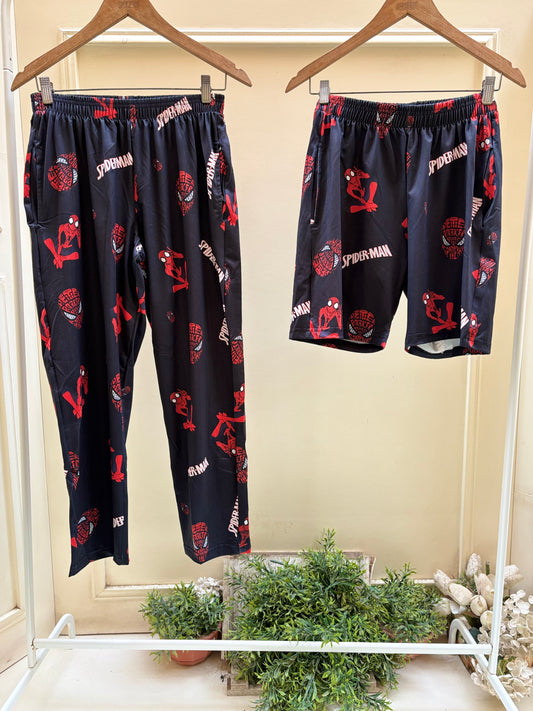 Spiderman pants and short set