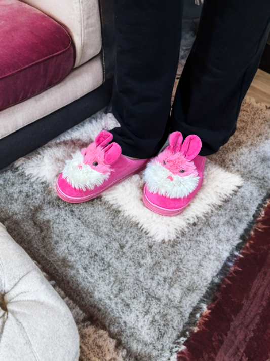 Pink bunny slipper