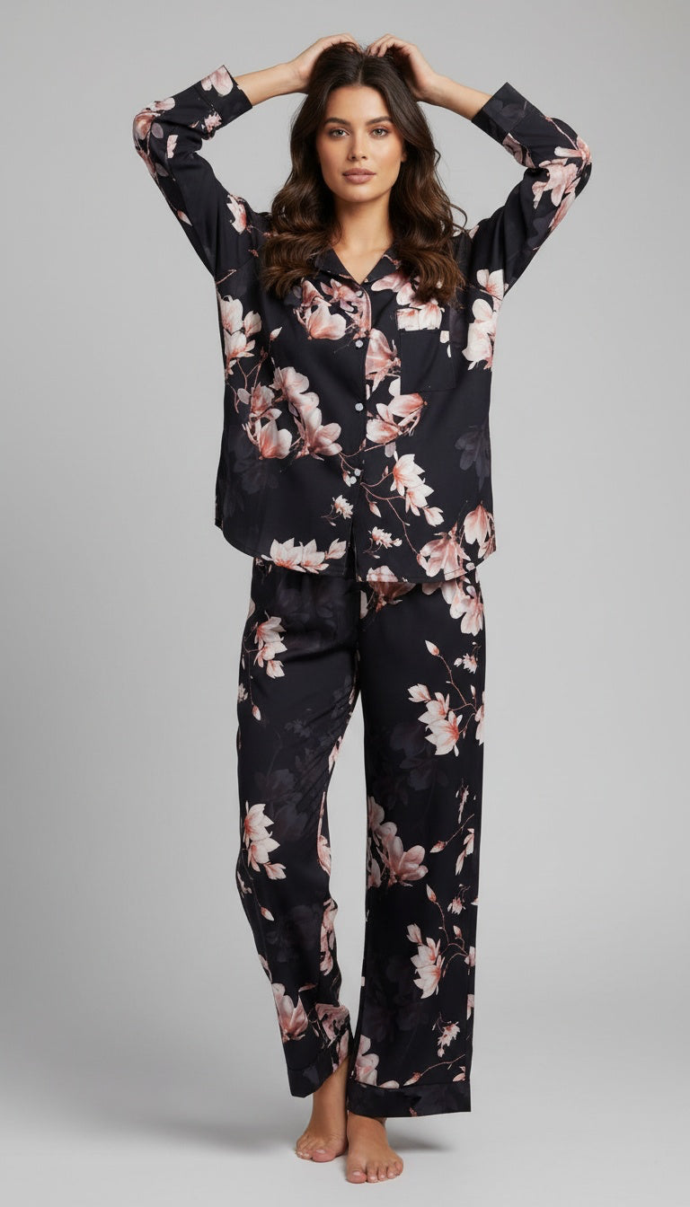 Black b kom buttoned set – Onfleekstuff